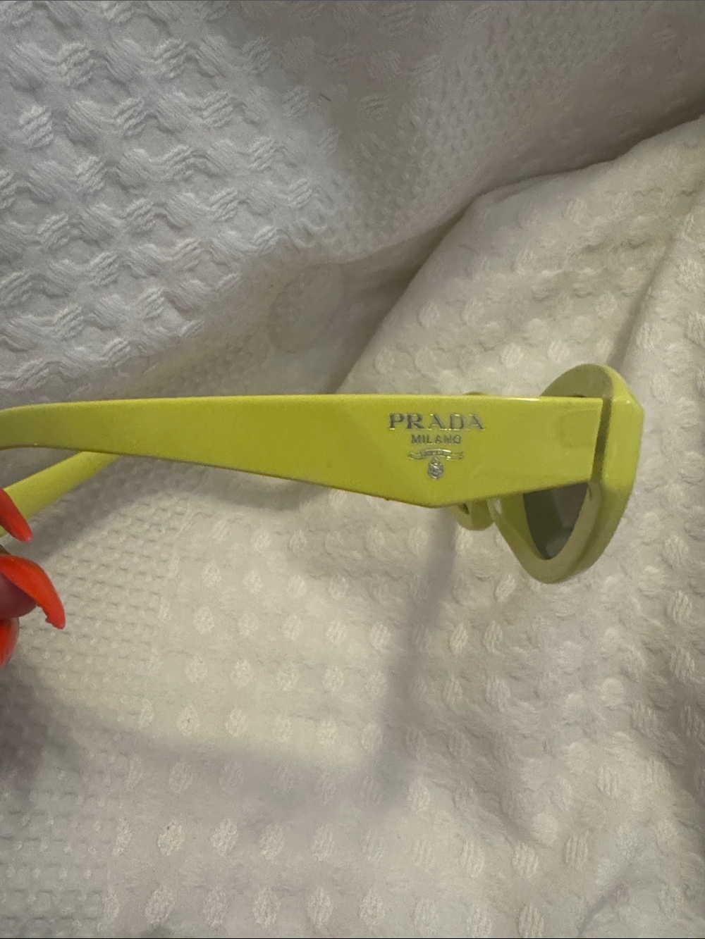 Prada Neon Yellow Cat-Eye Sunglasses - Picture 2 of 3